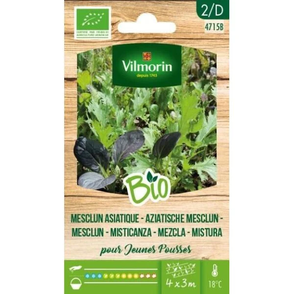 Aziatische Mesclun BIO 3 Aziatische Mesclun BIO