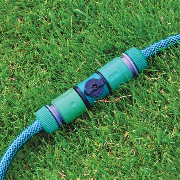 Dubbele Tuinslangadapter Met Kraantje 4 Dubbele Tuinslangadapter Met Kraantje - Afbeelding 2