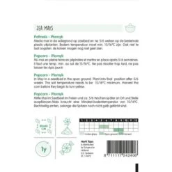 Pofmaïs/Popcorn Plomyk, Type Peppi - Zea Mays -Gardena Winkel pofmas simona f1 zea mays 1646840353 887 600