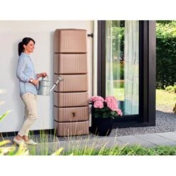 Regenton Muurmodel Slim 650 Liter + Kraan - Taupe -Gardena Winkel regenton muurmodel slim 650l taupe kr 1603726255 600