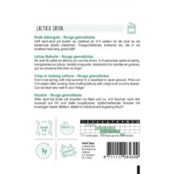 Rode Ijsbergsla, Rouge Grenobloise - Lactuca Sativa -Gardena Winkel rode ijsbergsla lactuca sativa 1646840355 939 600