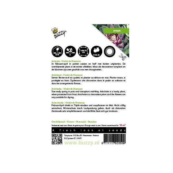 Voorkant -Gardena Winkel artisjok violet de provence cynara scolymus 1646840315 74 600